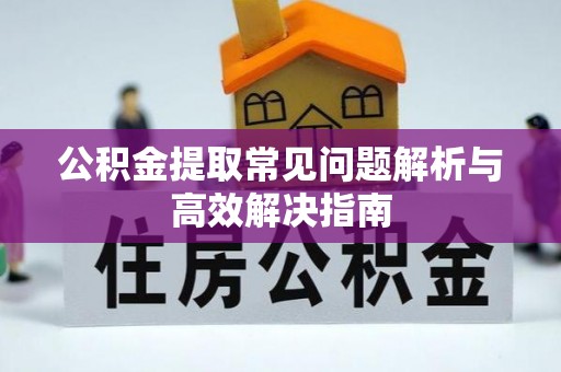 乌什公积金提取常见问题解析与高效解决指南