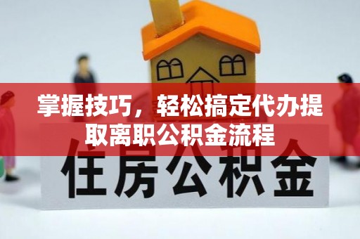 乌什掌握技巧，轻松搞定代办提取离职公积金流程