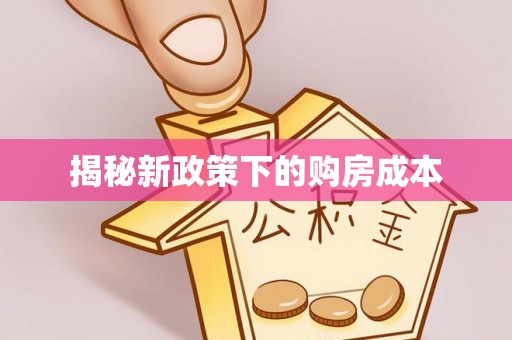 乌什揭秘新政策下的购房成本