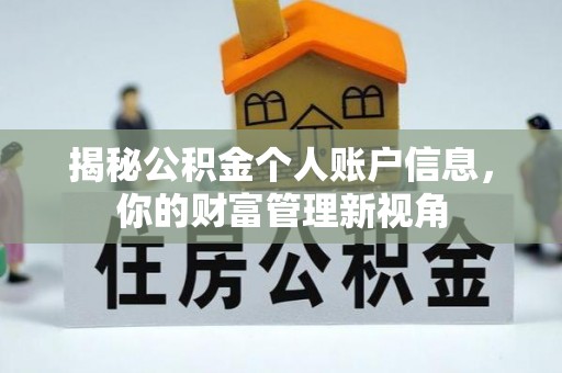 乌什揭秘公积金个人账户信息，你的财富管理新视角